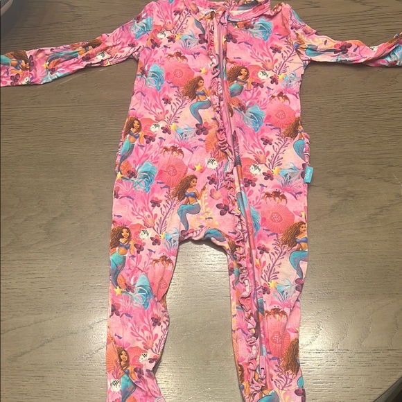 Posh Peanut Other - Posh Peanut Pink and Blue Floral Footies One Piece